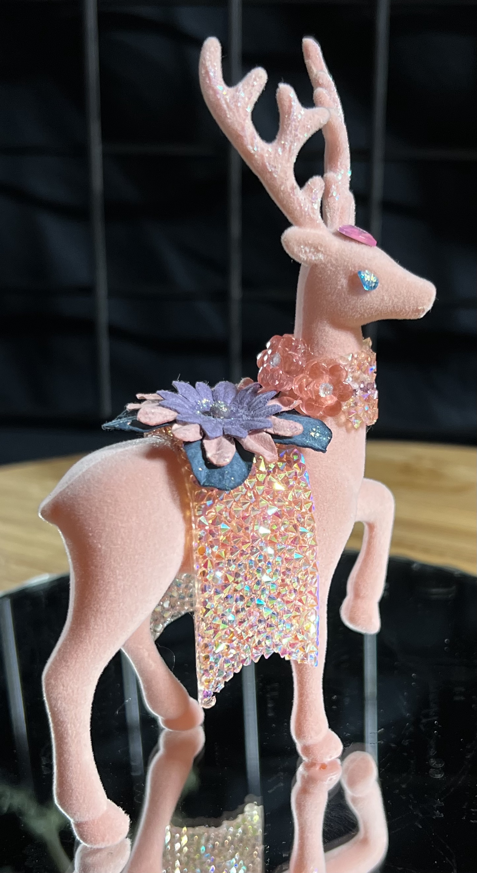 Enchanted Pink Deer Figurine